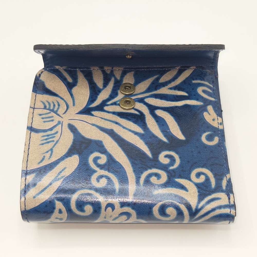 Patricia Nash Reiti Greek Floral Leather Wallet Folding Kisslock RFID Blocking - Picture 6 of 13